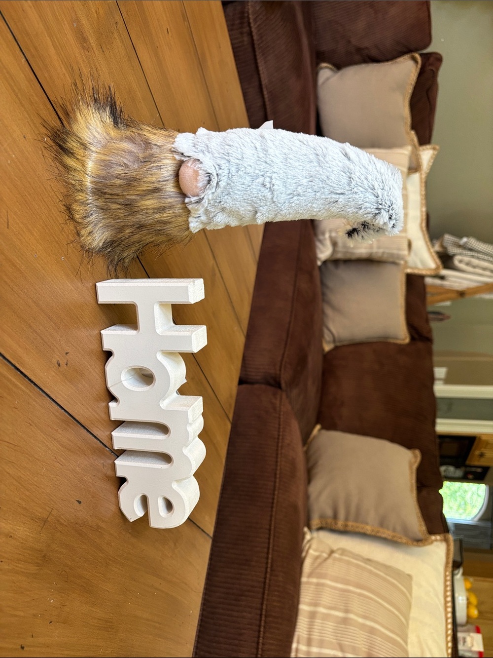 Home Plush Gnome Wall Accent - Gray and Brown